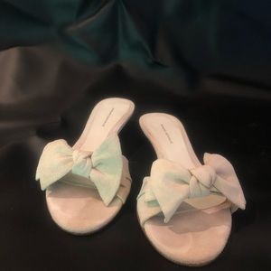 Banana Republic suede slip-on with mini wedge